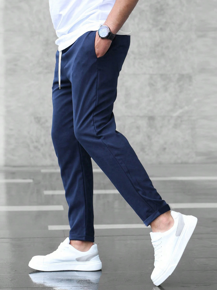 Lukas | Herren Slim Fit Hose mit Kordelzug