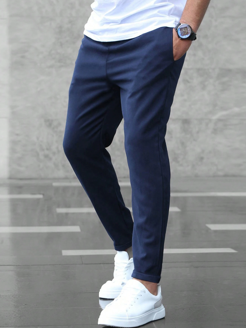 Lukas | Herren Slim Fit Hose mit Kordelzug