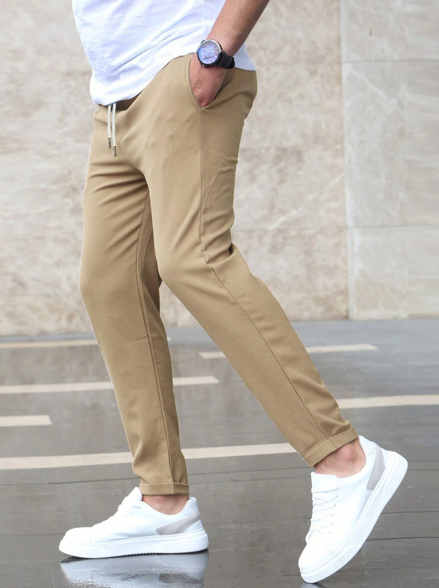 Lukas | Herren Slim Fit Hose mit Kordelzug