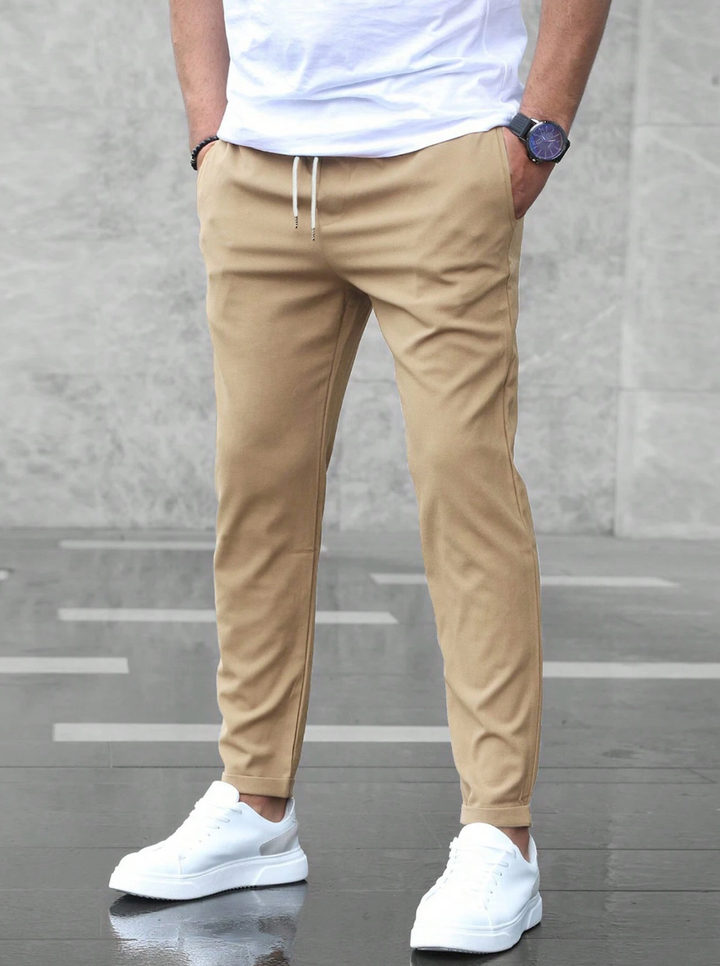 Lukas | Herren Slim Fit Hose mit Kordelzug