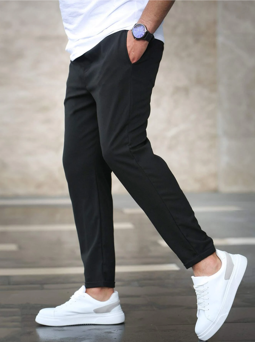 Lukas | Herren Slim Fit Hose mit Kordelzug