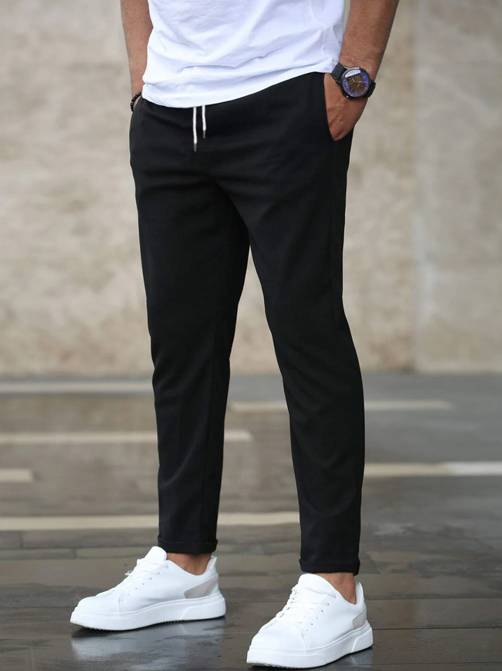 Lukas | Herren Slim Fit Hose mit Kordelzug