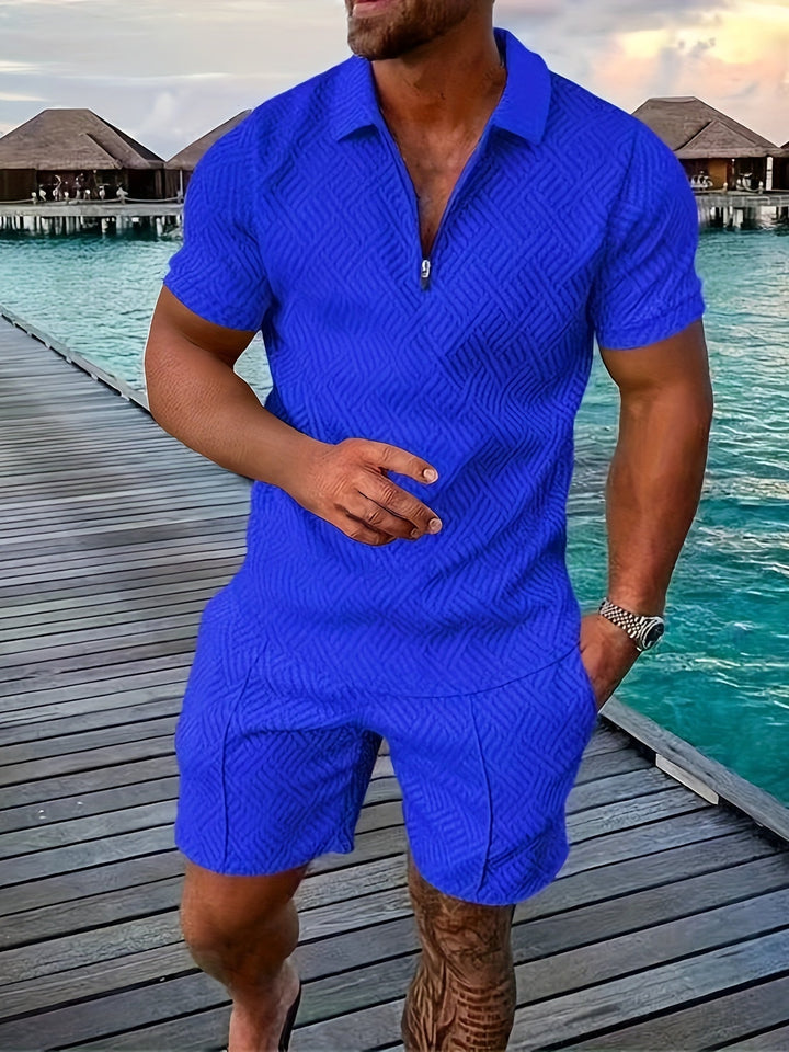 Manuel | Herren Poloshirt Zweiteiler mit Shorts
