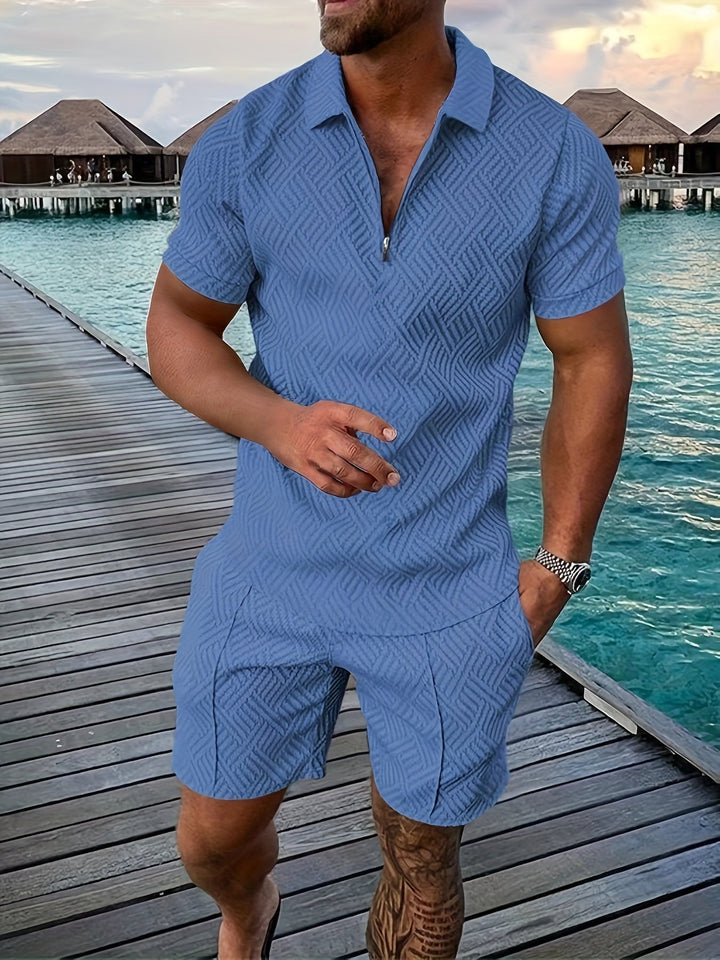 Manuel | Herren Poloshirt Zweiteiler mit Shorts
