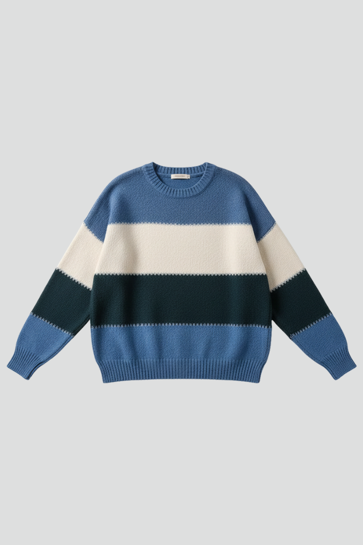 Mara | Pull oversize rayé en maille pour femme
