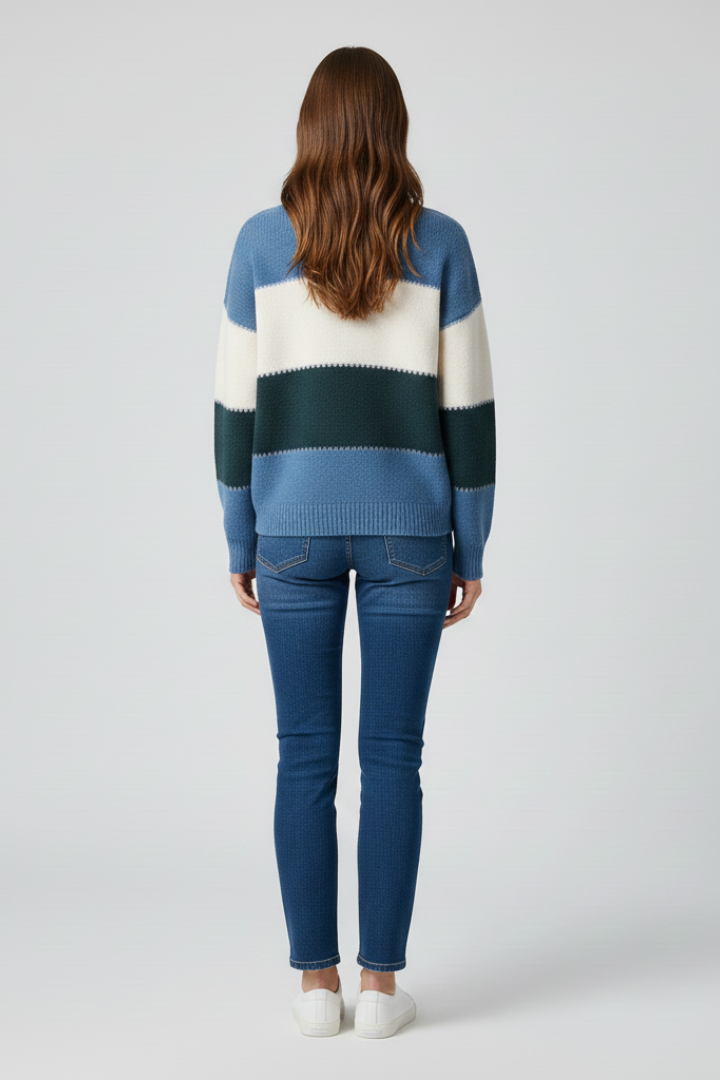 Mara | Pull oversize rayé en maille pour femme