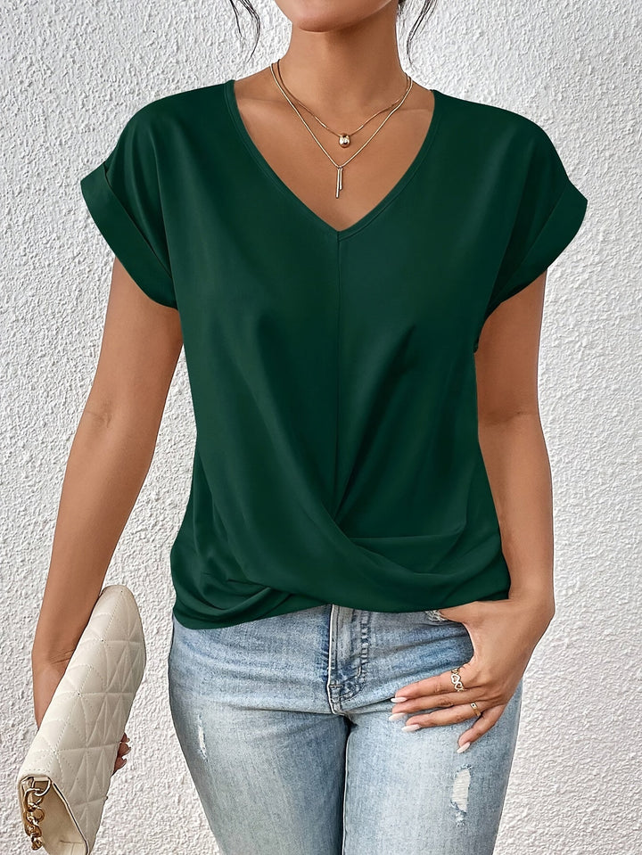 Mara | Damen Kurzarm-Shirt mit V-Ausschnitt