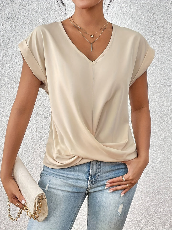 Mara | Damen Kurzarm-Shirt mit V-Ausschnitt