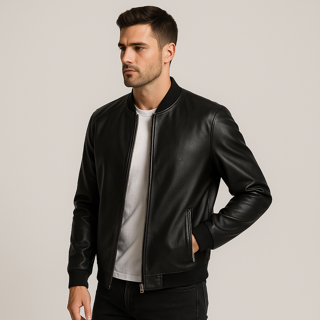 Marco | Men's faux leather bomber jacket