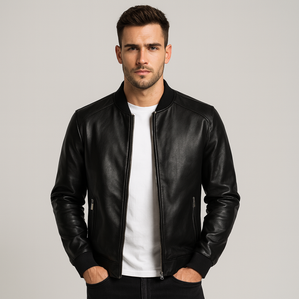 Marco | Men's faux leather bomber jacket