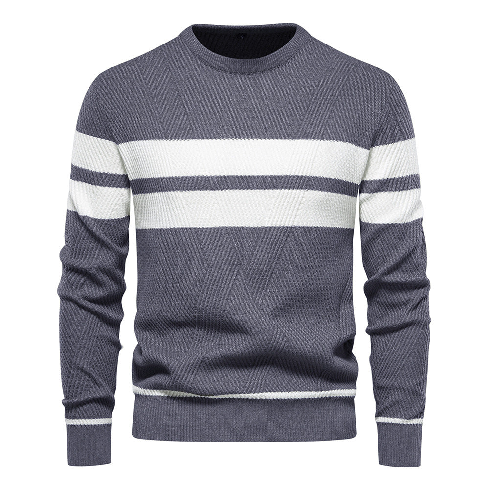 Marius | Herren Gestreifter Strickpullover
