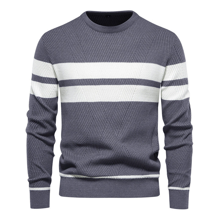 Marius | Herren Gestreifter Strickpullover