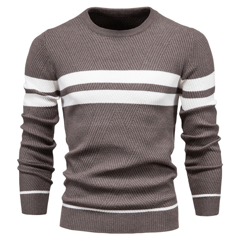 Marius | Herren Gestreifter Strickpullover