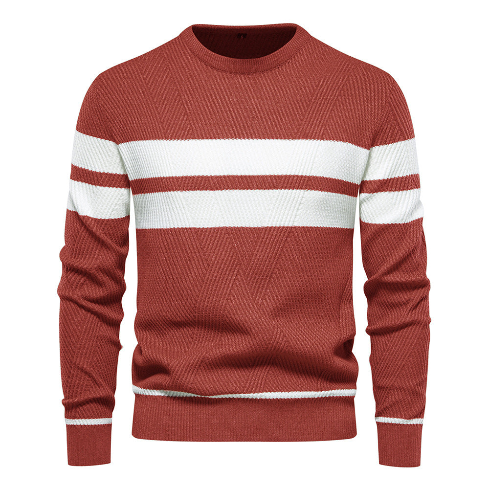 Marius | Herren Gestreifter Strickpullover