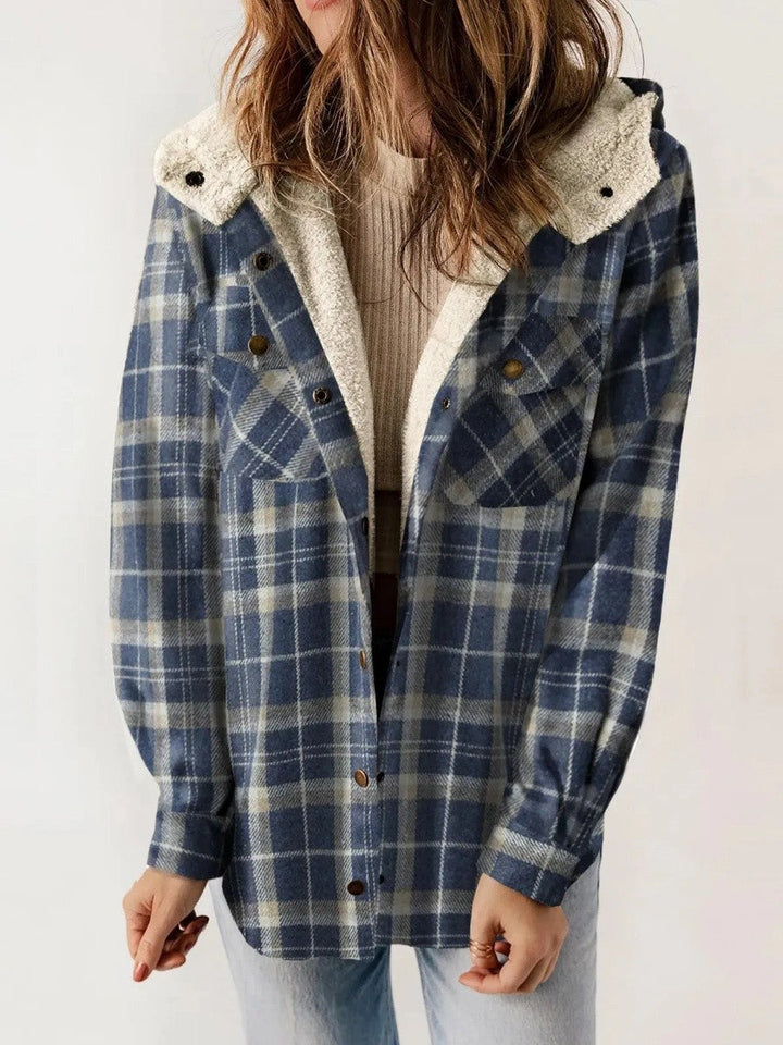 Marla | Veste à carreaux pour femme avec capuche