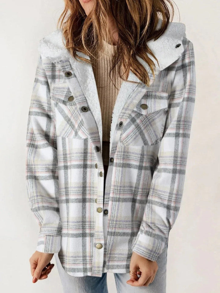 Marla | Veste à carreaux pour femme avec capuche