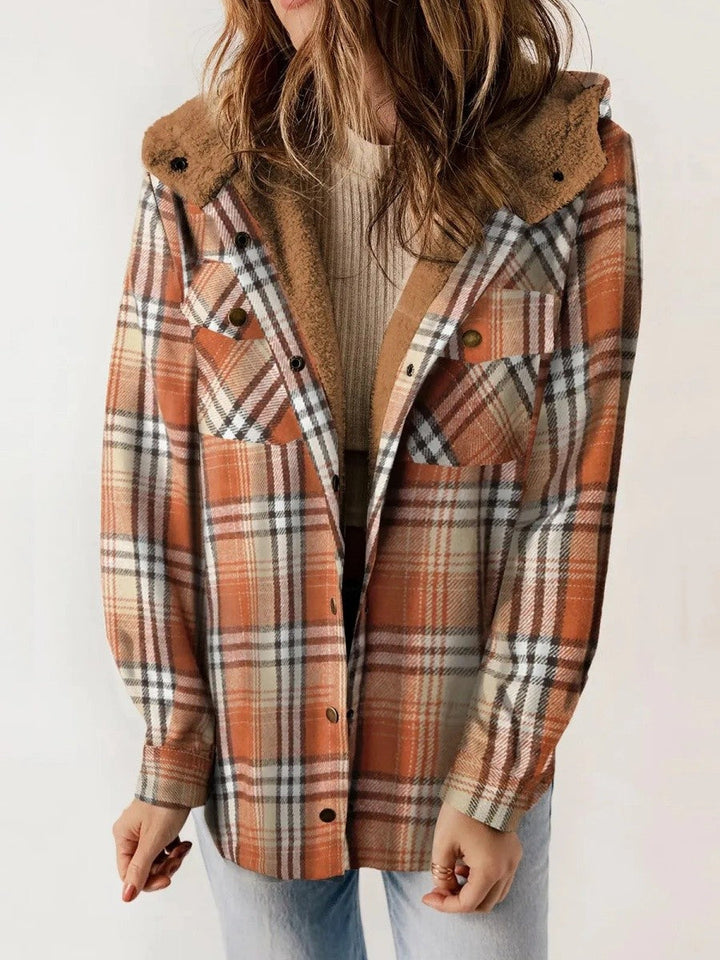 Marla | Veste à carreaux pour femme avec capuche