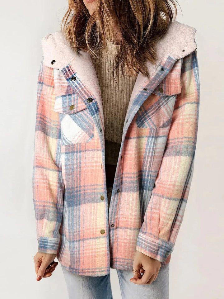 Marla | Veste à carreaux pour femme avec capuche