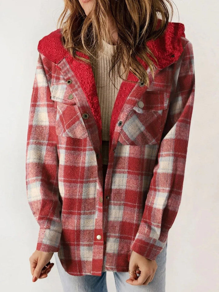 Marla | Veste à carreaux pour femme avec capuche