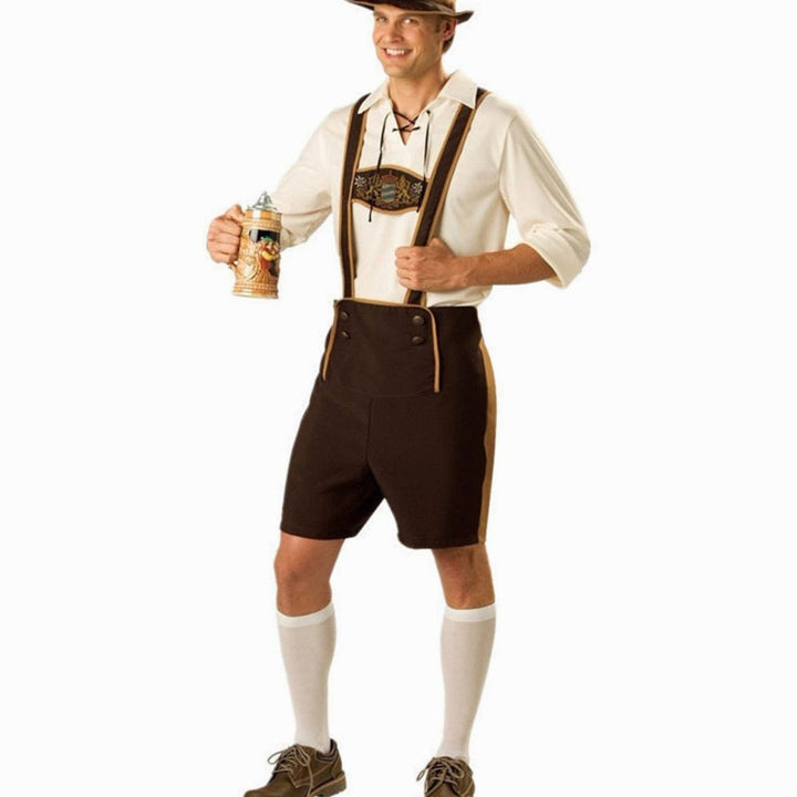 Lukas | Oktoberfest Pärchen-Kostüm Bayerische Kunstlederhose Dirndl Set