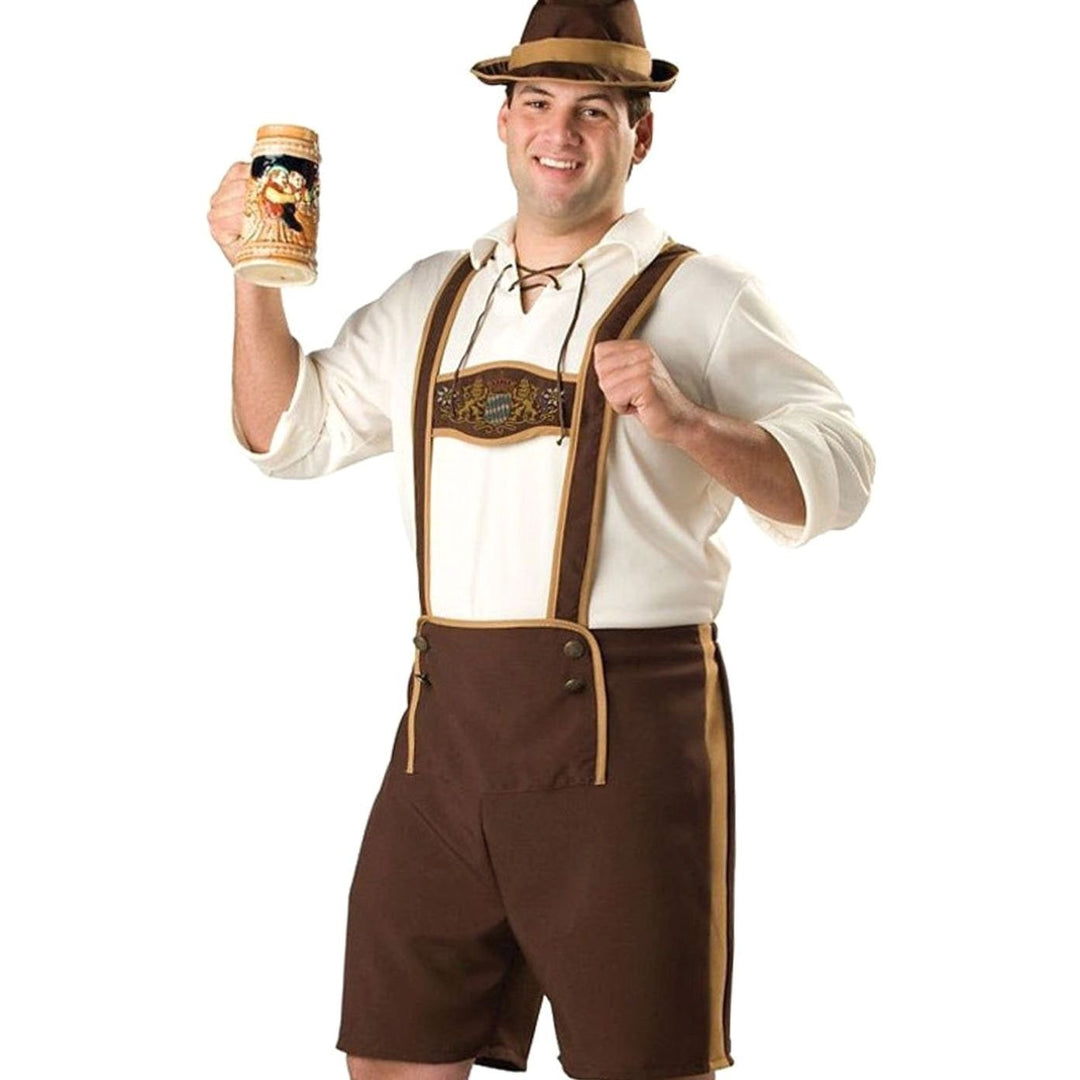 Lukas | Oktoberfest Pärchen-Kostüm Bayerische Kunstlederhose Dirndl Set