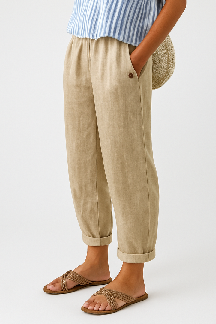 Marlene | Damen Leinenhose mit Seitentaschen