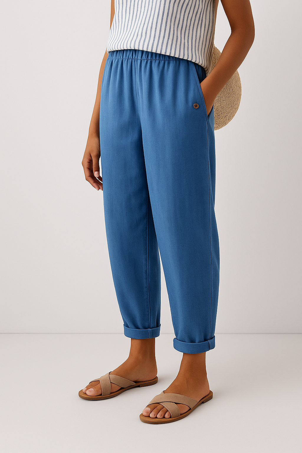 Marlene | Damen Leinenhose mit Seitentaschen