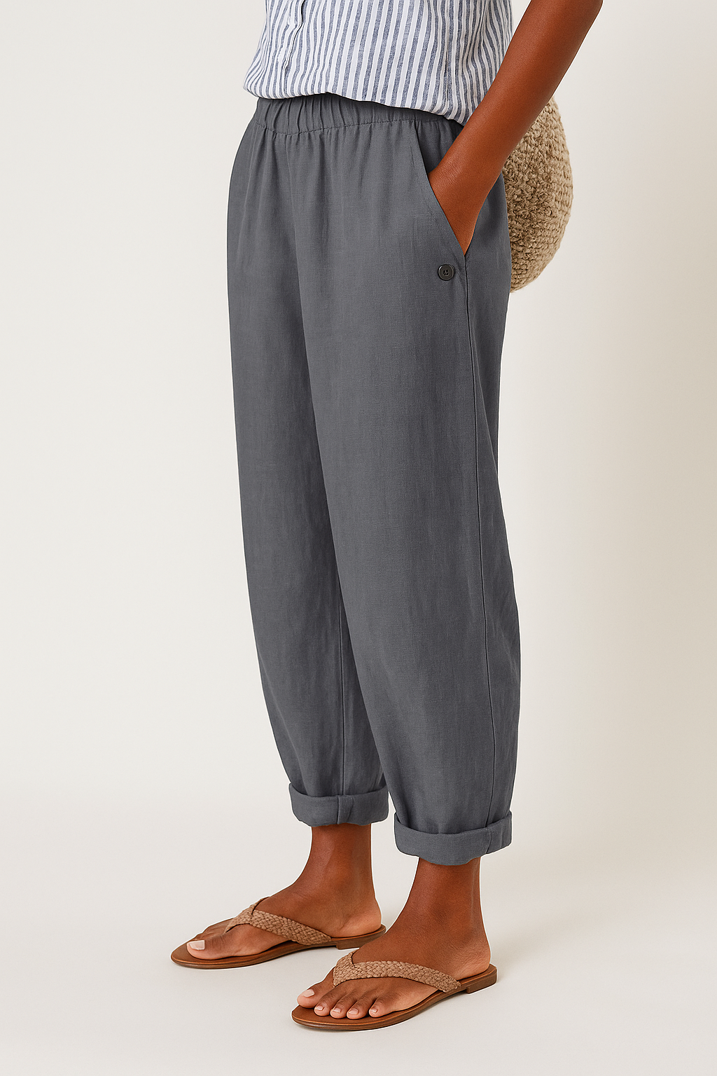 Marlene | Damen Leinenhose mit Seitentaschen