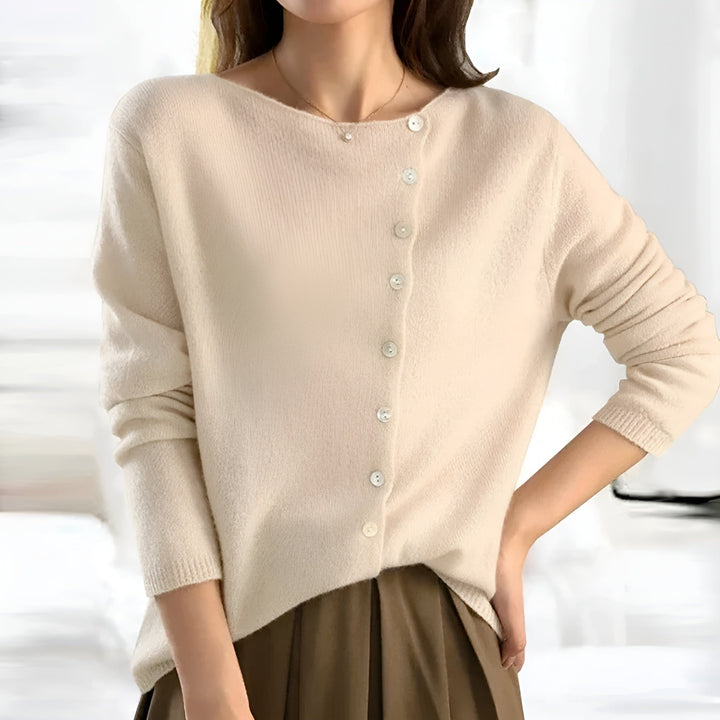 Mila | Gilet fin en maille avec patte de boutonnage pour femme