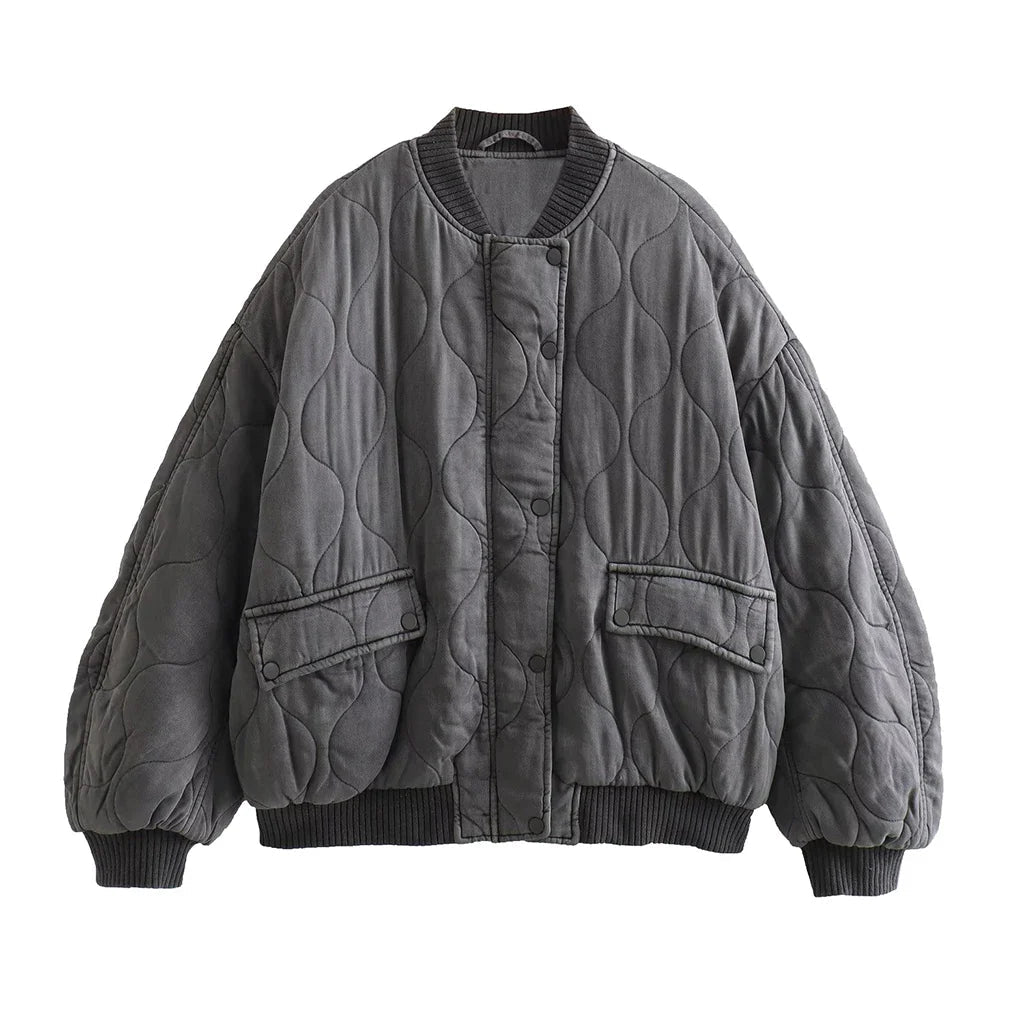 Mila | Women's Oversized Quilted Bomber Jacket