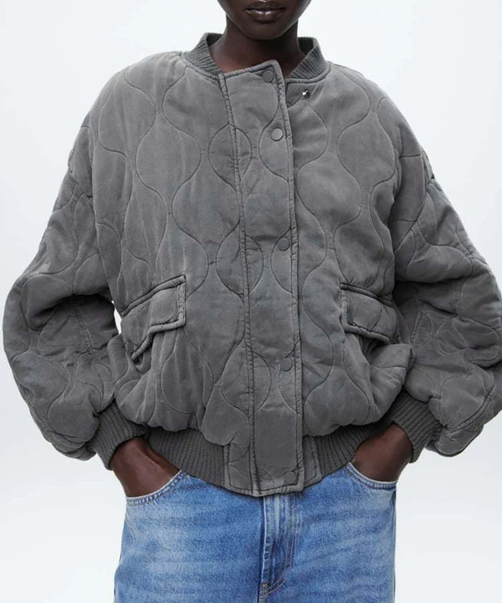 Mila | Women's Oversized Quilted Bomber Jacket