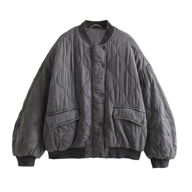 Mila | Women's Oversized Quilted Bomber Jacket