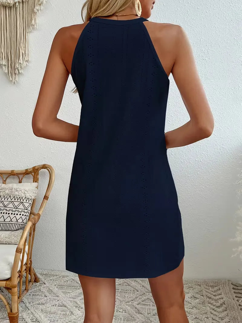 Mira | Damen Boho Neckholder-Minikleid