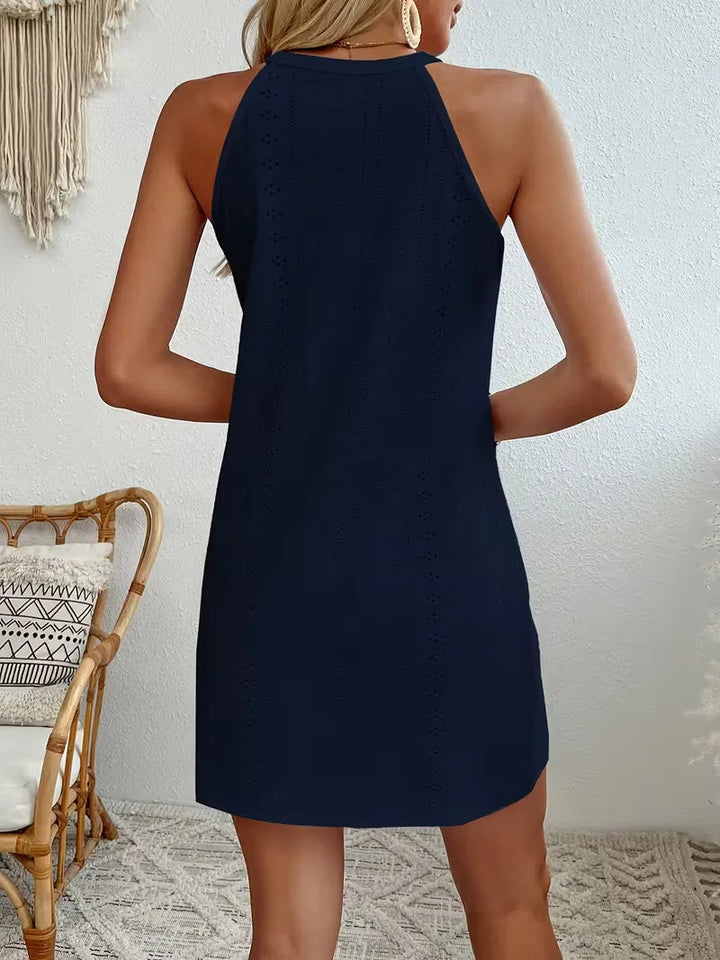 Mira | Damen Boho Neckholder-Minikleid