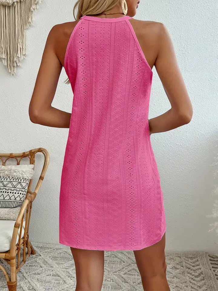 Mira | Damen Boho Neckholder-Minikleid