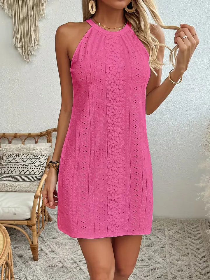 Mira | Damen Boho Neckholder-Minikleid