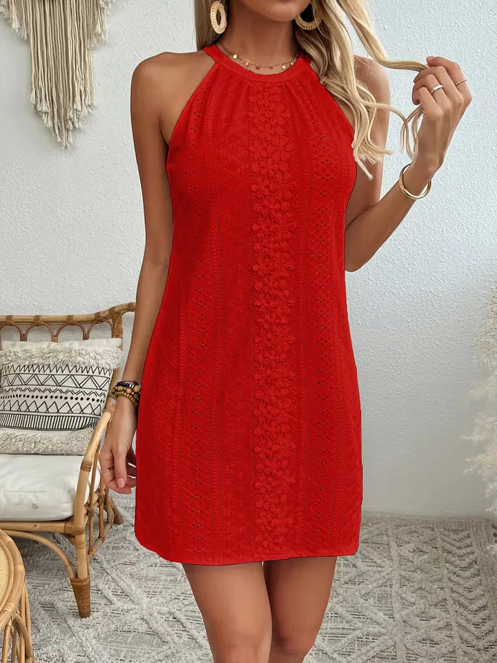 Mira | Damen Boho Neckholder-Minikleid