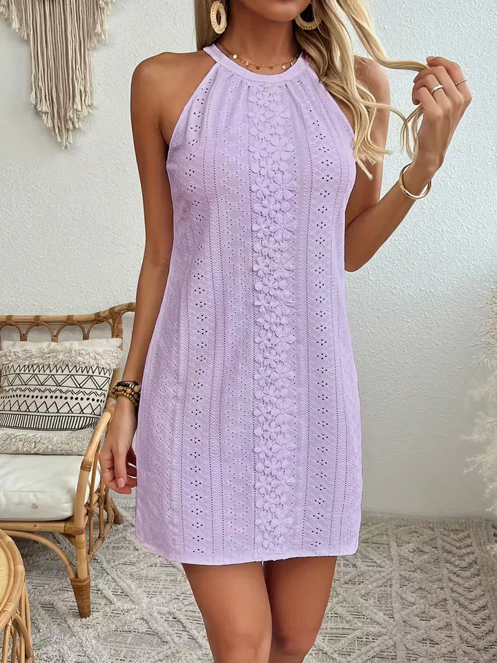 Mira | Damen Boho Neckholder-Minikleid