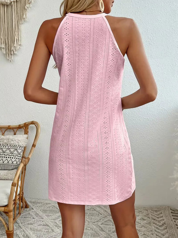 Mira | Damen Boho Neckholder-Minikleid