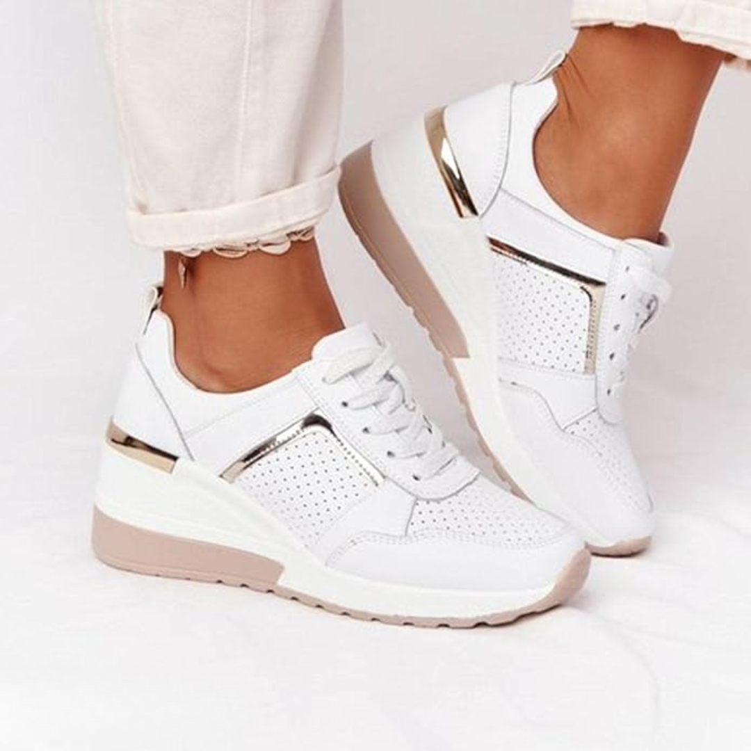 Nadine | Baskets compensées pour femme à lacets