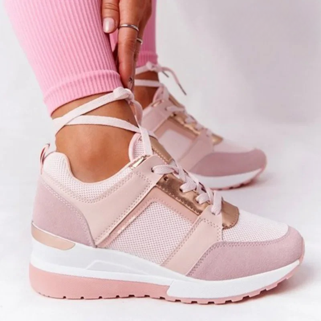 Nadine | Baskets compensées pour femme à lacets