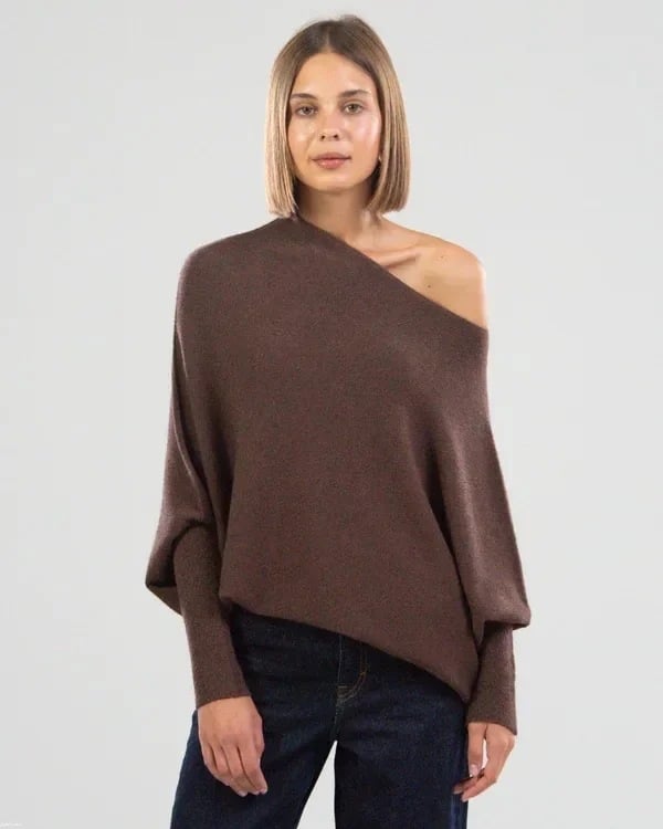 Nina | Pull oversize asymétrique pour femme