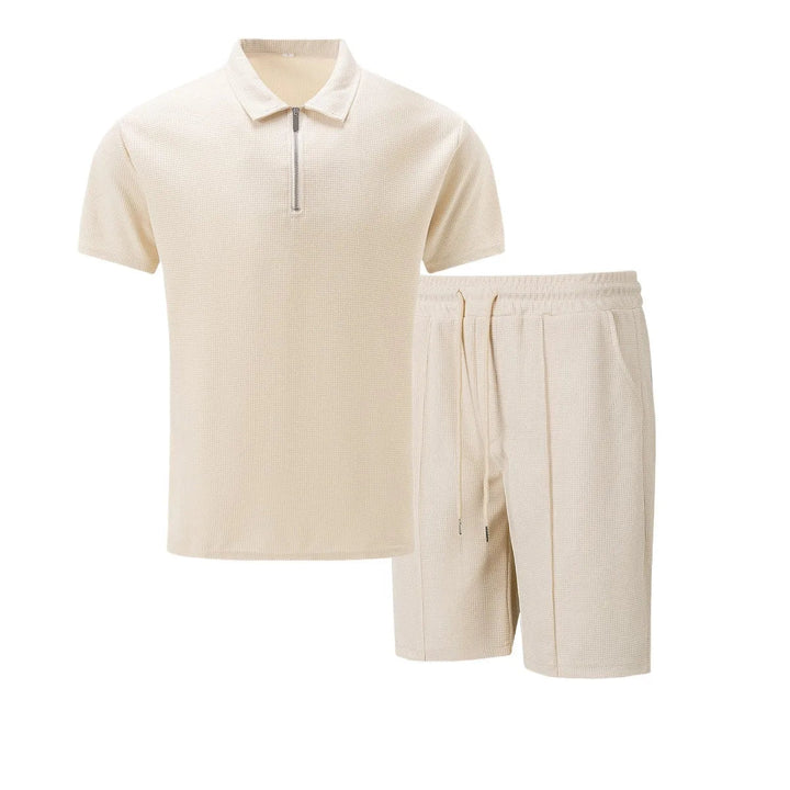 Noah | Herren Poloshirt Zweiteiler mit Reissverschluss