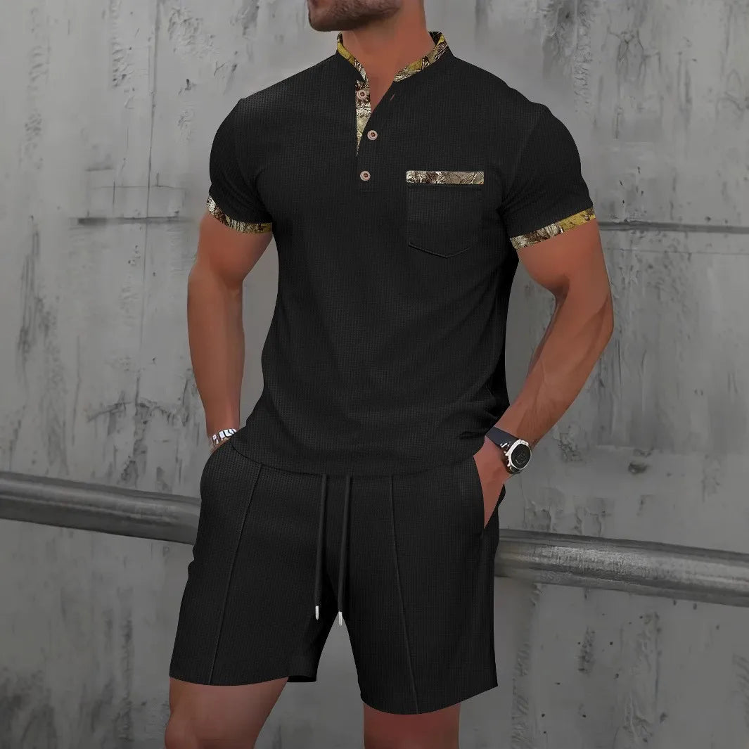 Noah | Herren Poloshirt Zweiteiler mit Reissverschluss