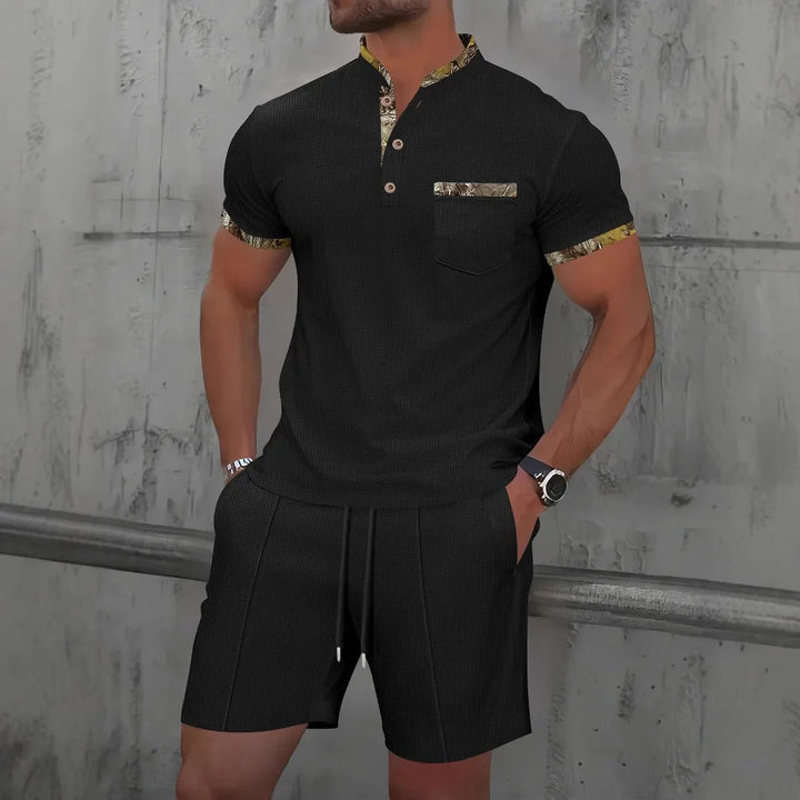 Noah | Herren Poloshirt Zweiteiler mit Reissverschluss