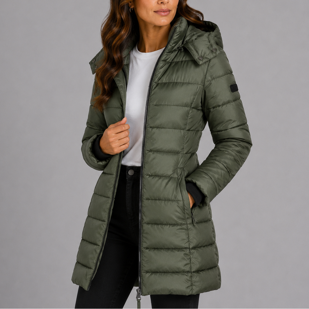 Noemi | Damen Gesteppte Pufferjacke mit Kapuze