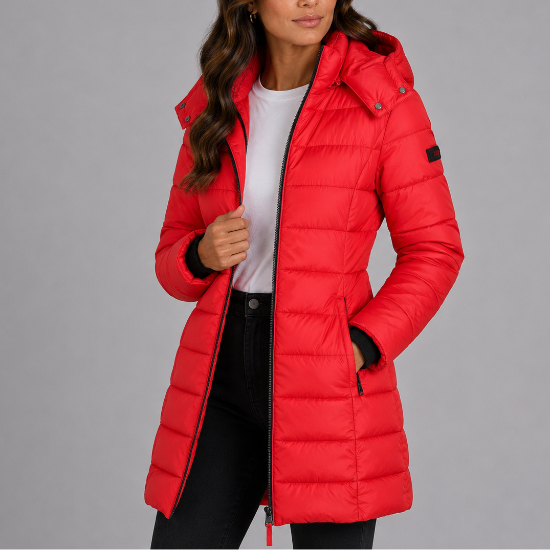 Noemi | Damen Gesteppte Pufferjacke mit Kapuze