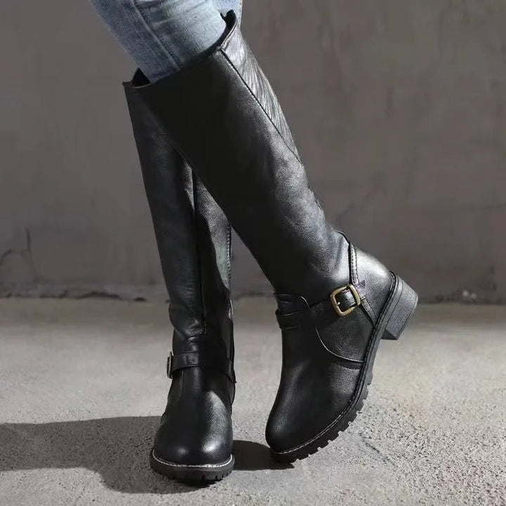 Romy | Bottes pour femme montant jusqu'aux genoux avec talon carré
