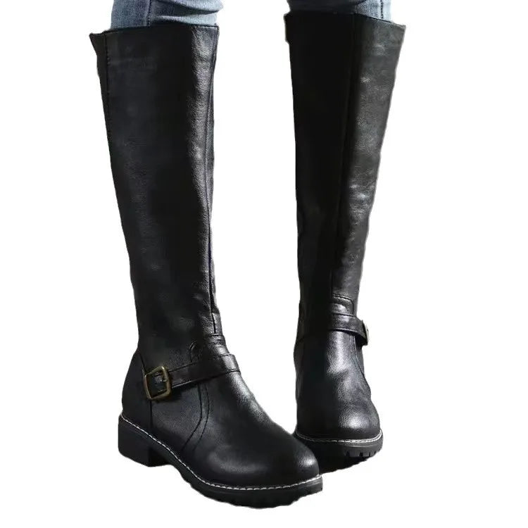 Romy | Bottes pour femme montant jusqu'aux genoux avec talon carré
