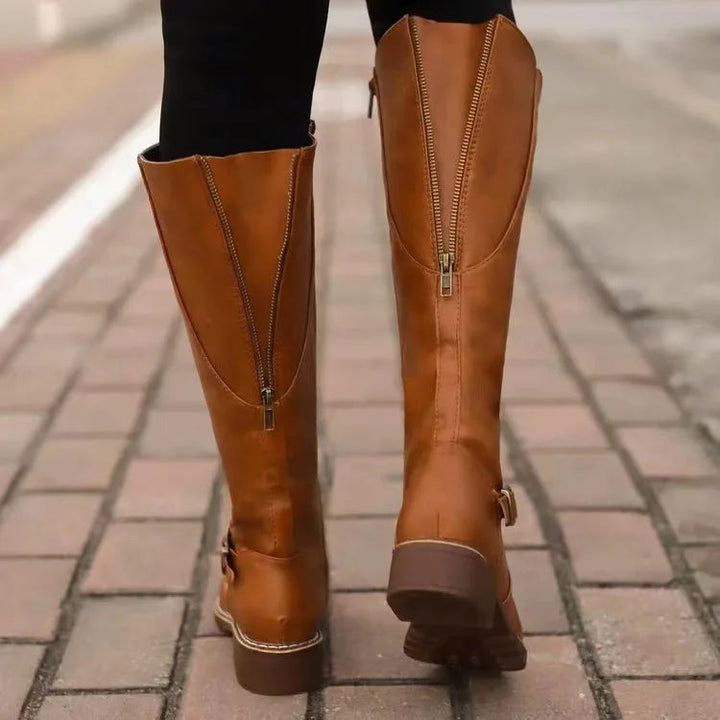Romy | Bottes pour femme montant jusqu'aux genoux avec talon carré